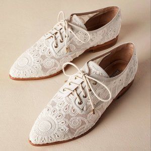 NWOT bridal lace oxfords loafers